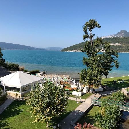 Logement Atypique Avec Vue Unique Panoramique Sur Le Lac D'Annecy, Dans Une Residence Avec Plage Et Ponton Privee Sur La Commune De Duingt Dış mekan fotoğraf