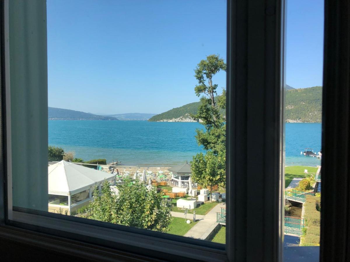 Logement Atypique Avec Vue Unique Panoramique Sur Le Lac D'Annecy, Dans Une Residence Avec Plage Et Ponton Privee Sur La Commune De Duingt Dış mekan fotoğraf